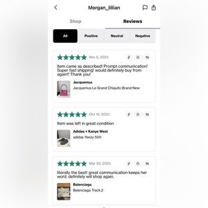 Positive Grailed Reviews